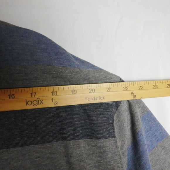 Faded Glory Men's Size 3XL T-Shirt Gray Striped Tee Crew Neck - Picture 6 of 10